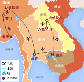 11天 緬甸、泰國(guó)、柬埔寨、老撾四國(guó)經典探索度假之旅